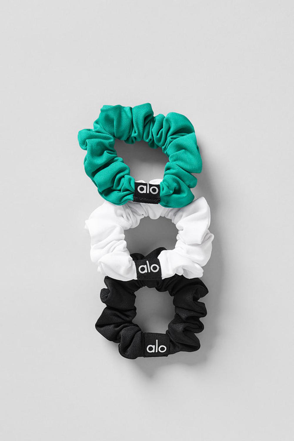 Scrunchie γυναικεια Alo Yoga Fresh Mini 3-Pack πρασινο ασπρα μαυρα | Greece  DBFJC-7604