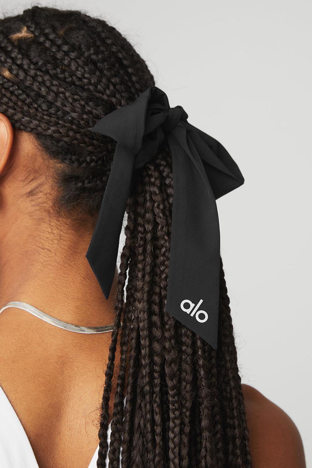Scrunchie γυναικεια Alo Yoga Love Knots Tie μαυρα | Greece  FILHN-0931