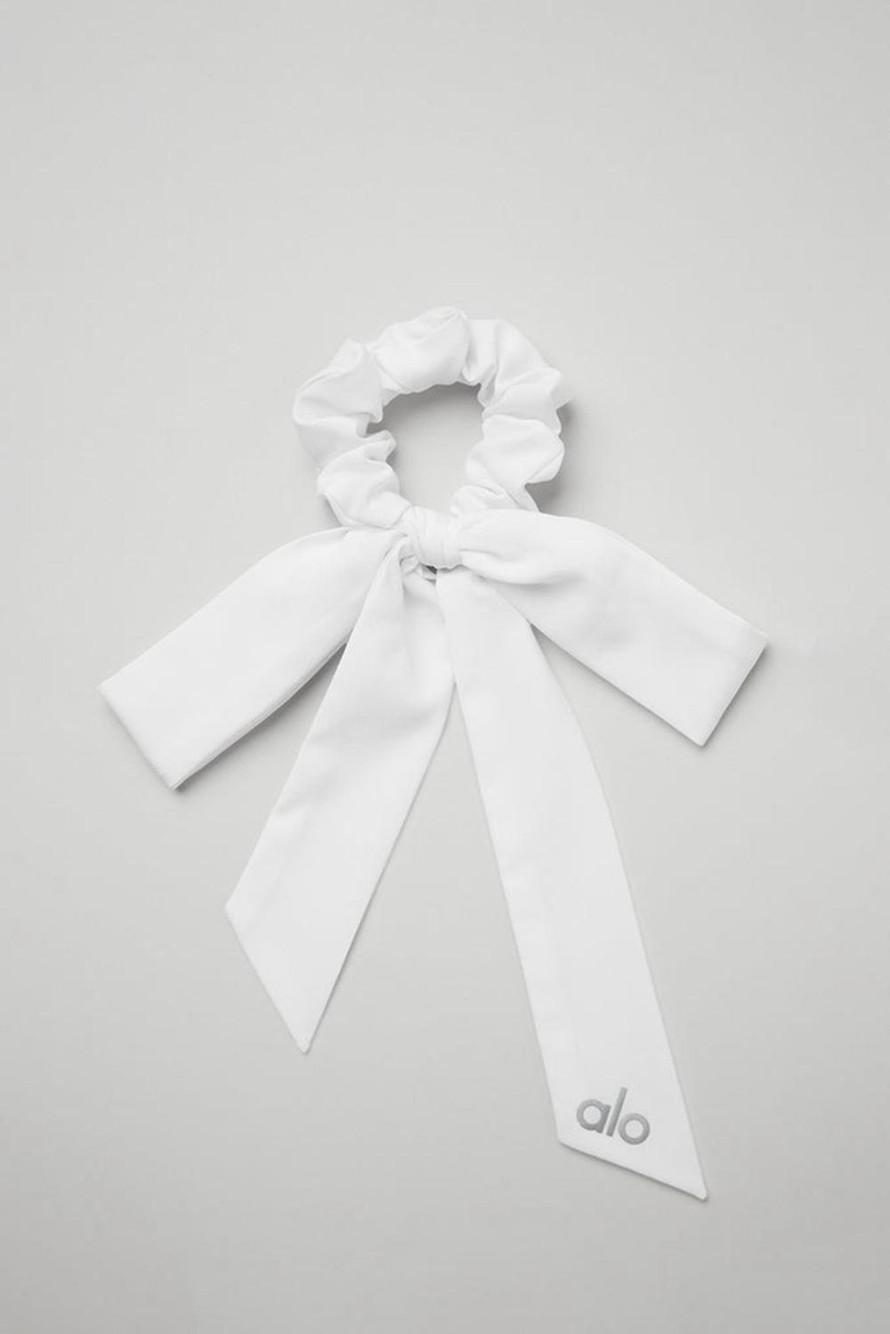 Scrunchie γυναικεια Alo Yoga Love Knots Tie ασπρα | Greece  FKIOB-1790