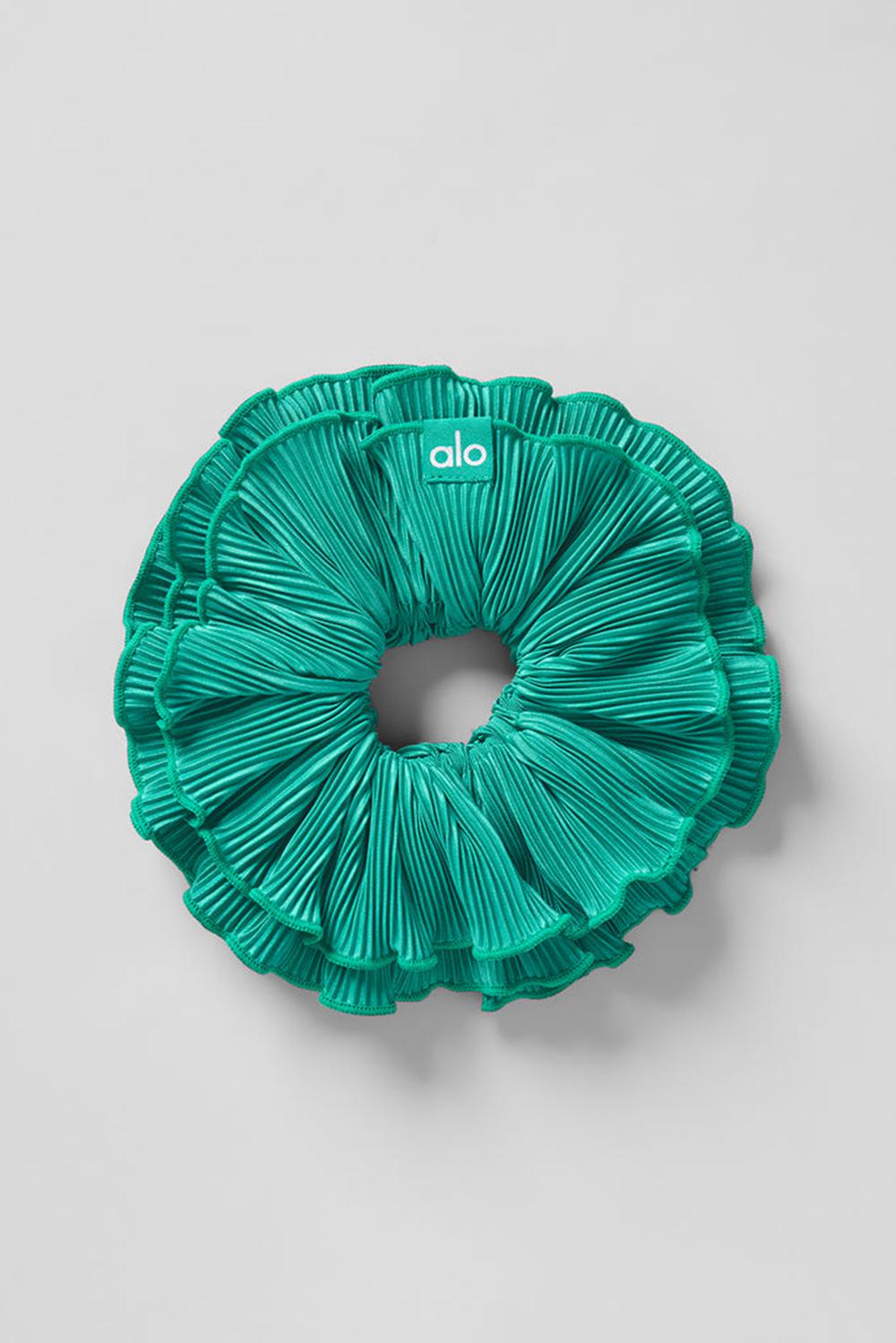 Scrunchie γυναικεια Alo Yoga Micro Plisse Oversize πρασινο | Greece  PWFLY-5130
