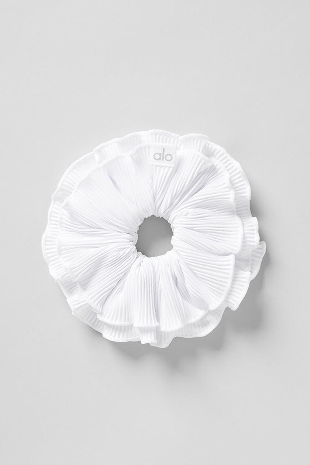 Scrunchie γυναικεια Alo Yoga Micro Plisse Oversize ασπρα | Greece  PVHLJ-5461