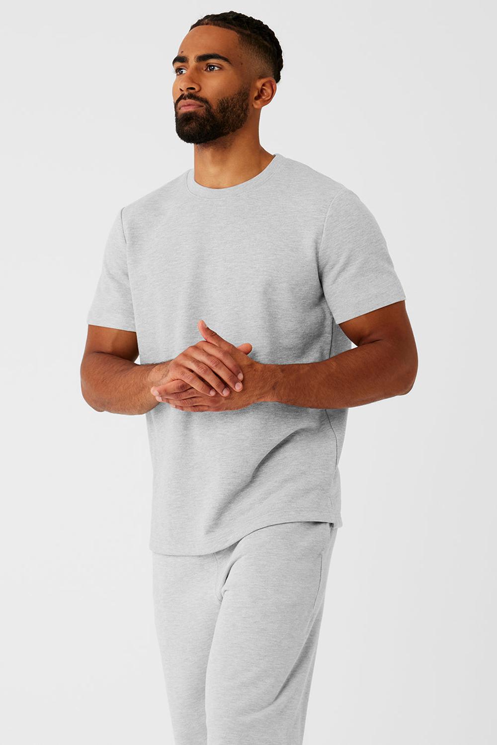 Short Sleeve ανδρικα Alo Yoga Chill γκρι | Greece  ACWJR-1290