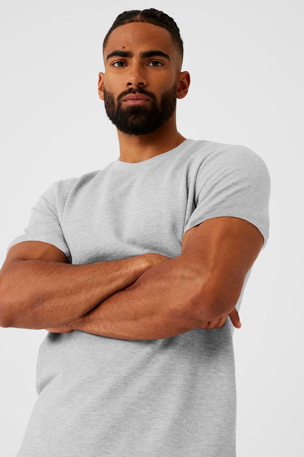Short Sleeve ανδρικα Alo Yoga Chill γκρι | Greece  ACWJR-1290