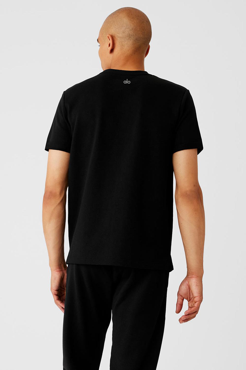 Short Sleeve ανδρικα Alo Yoga Chill μαυρα | Greece  ASDBK-7342