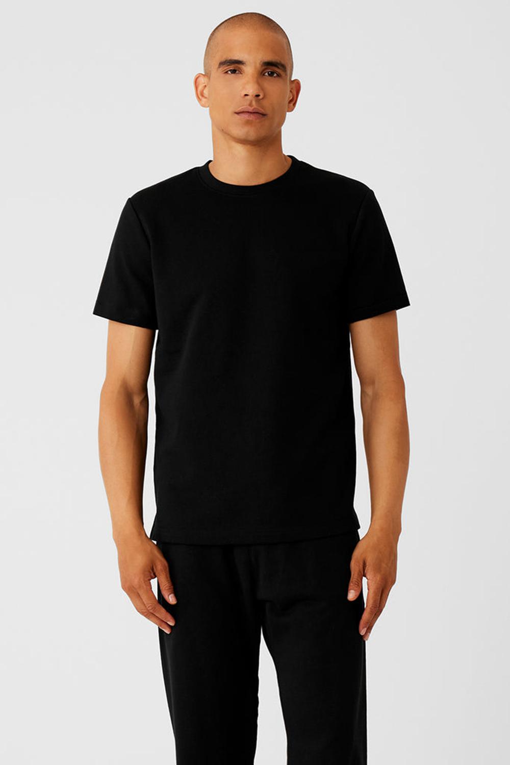 Short Sleeve ανδρικα Alo Yoga Chill μαυρα | Greece  ASDBK-7342