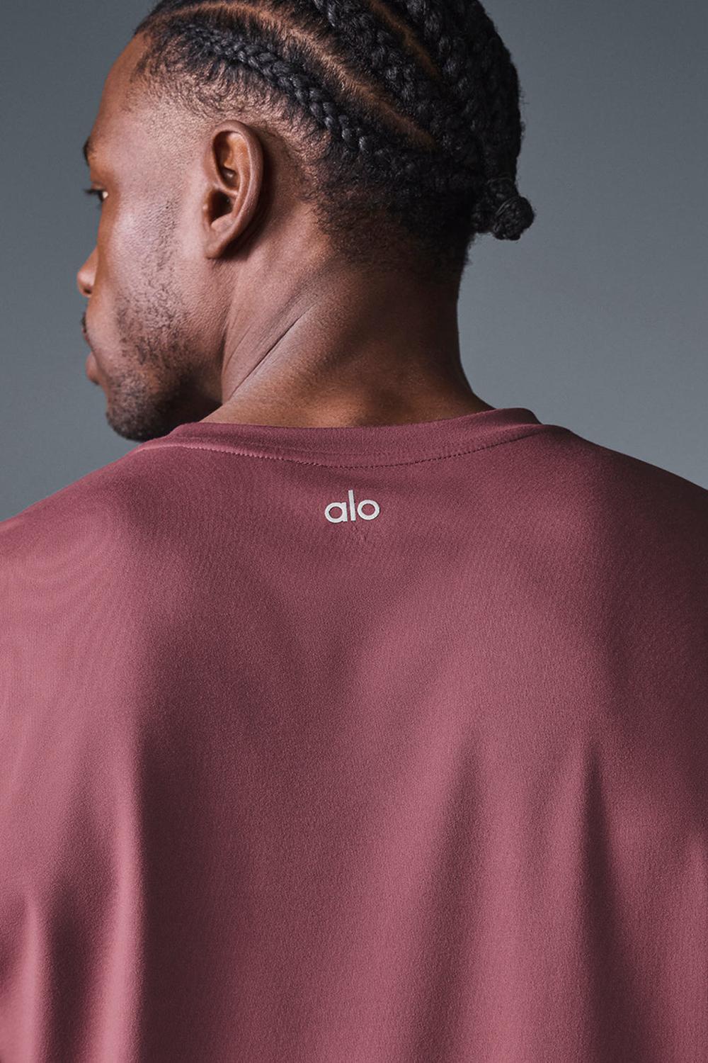 Short Sleeve ανδρικα Alo Yoga Conquer Reform Crewneck μπορντο | Greece  QCJVO-4109