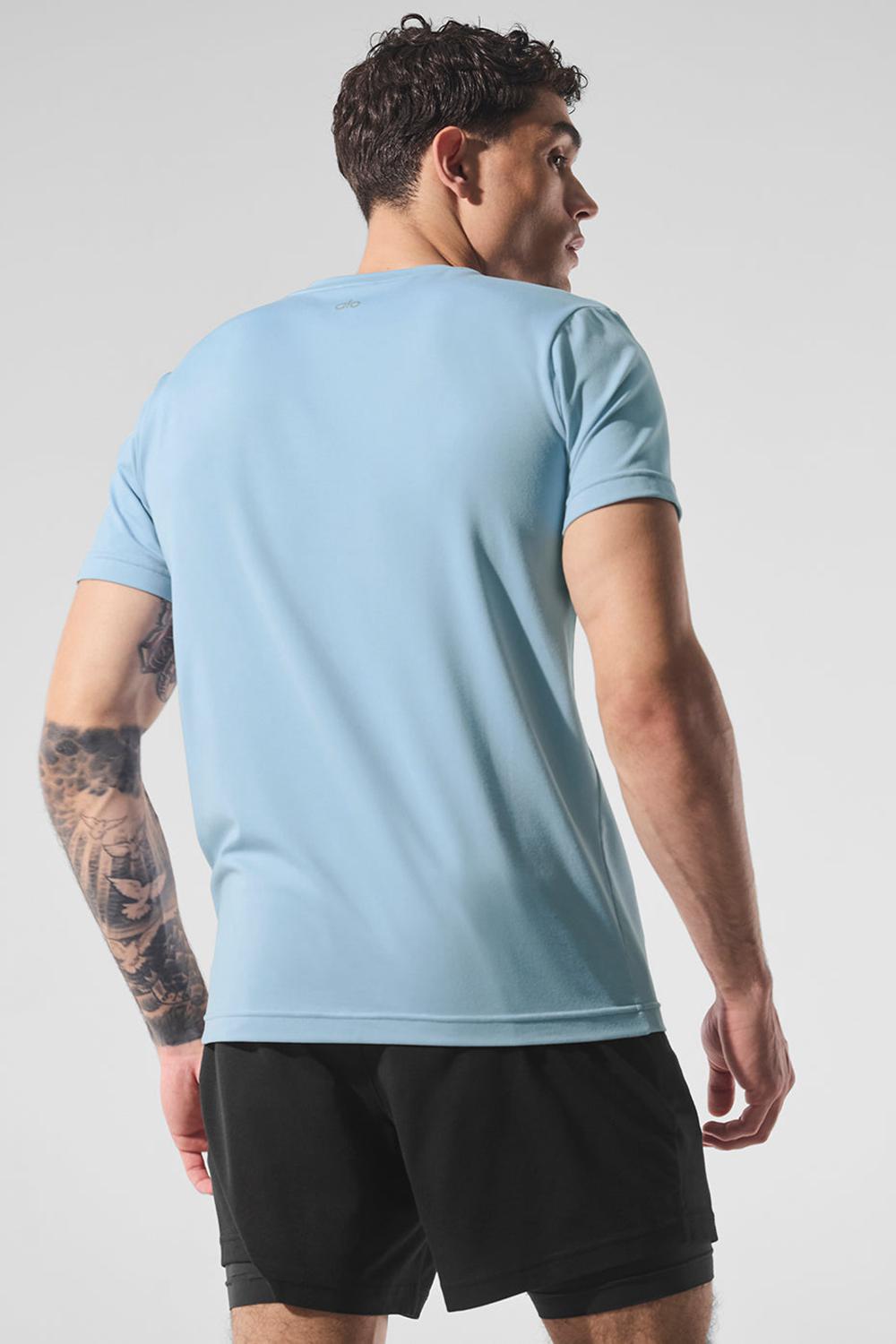 Short Sleeve ανδρικα Alo Yoga Conquer Reform Crewneck μπλε | Greece  CTJUH-7485