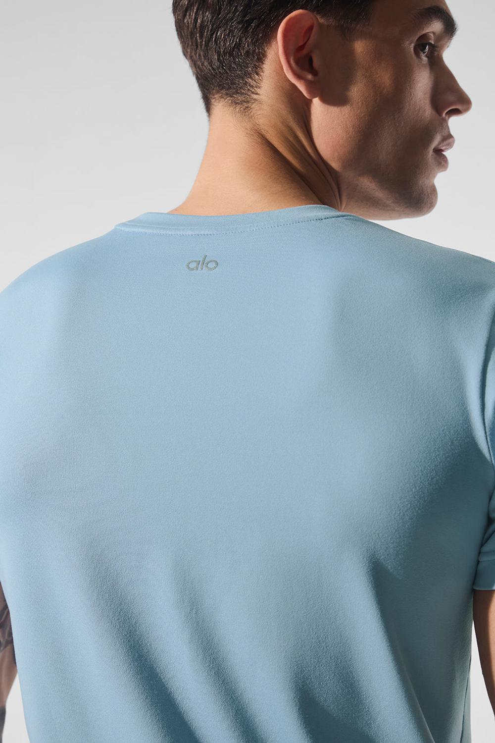 Short Sleeve ανδρικα Alo Yoga Conquer Reform Crewneck μπλε | Greece  CTJUH-7485