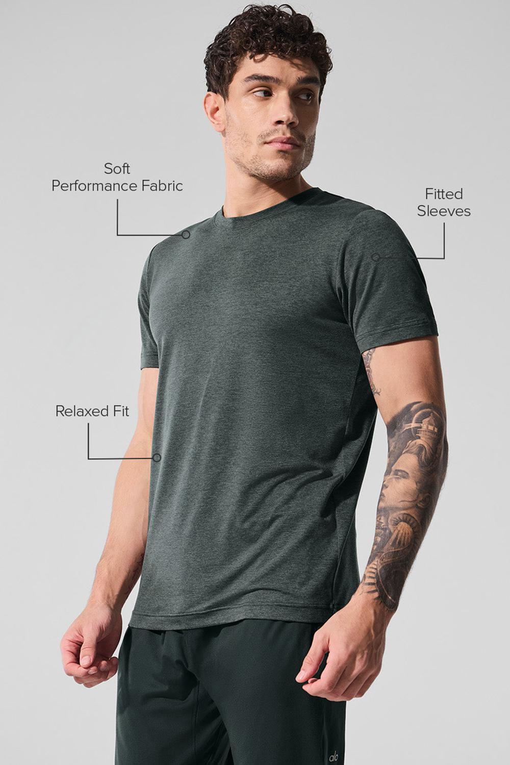 Short Sleeve ανδρικα Alo Yoga Conquer Reform Crewneck πρασινο | Greece  RAWTY-5710