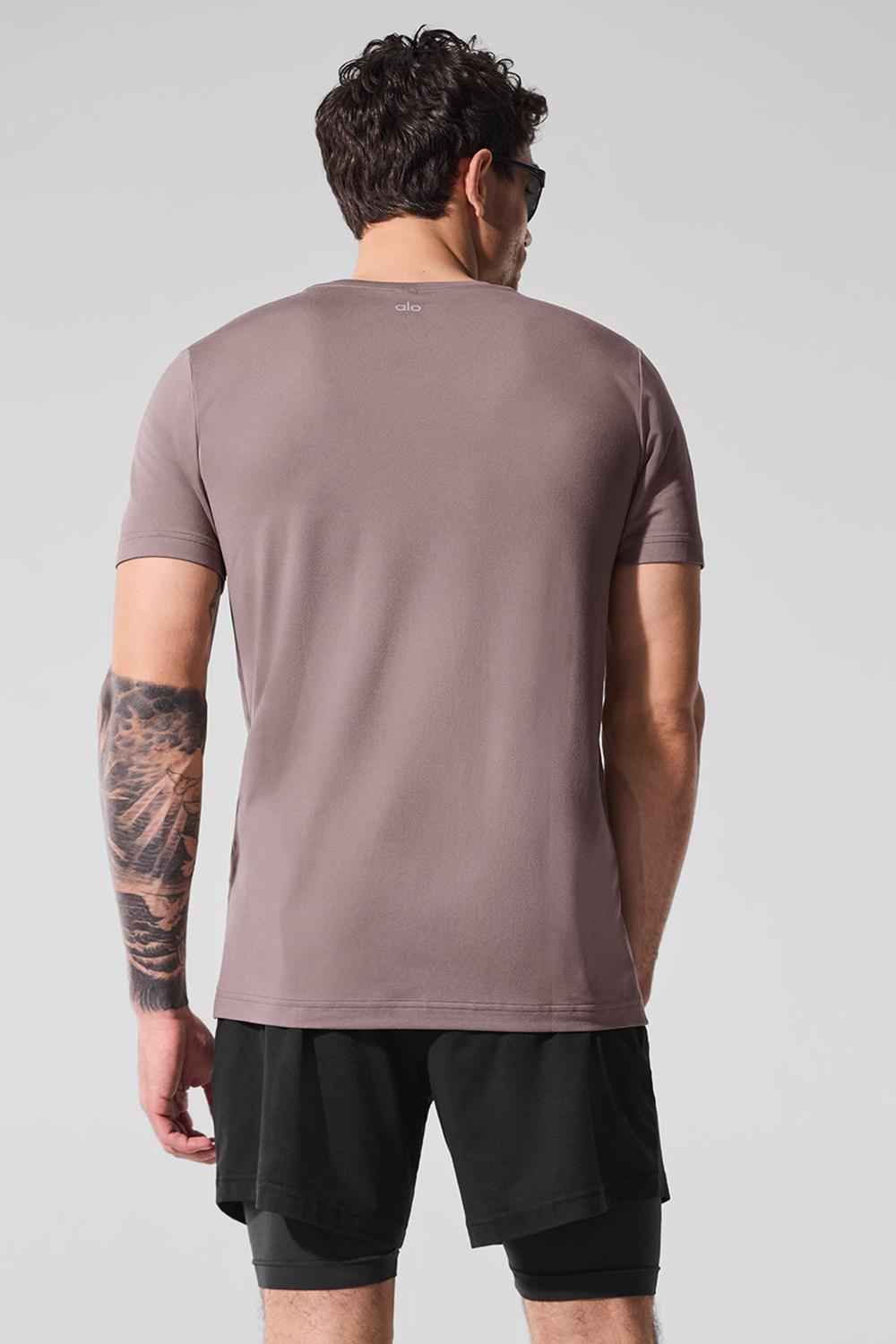 Short Sleeve ανδρικα Alo Yoga Conquer Reform Crewneck Mushroom | Greece  NFUIJ-4715