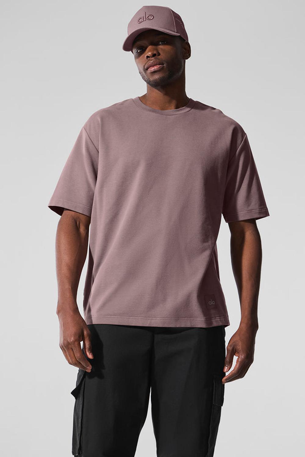 Short Sleeve ανδρικα Alo Yoga Double Take Mushroom | Greece  WEYIS-6321