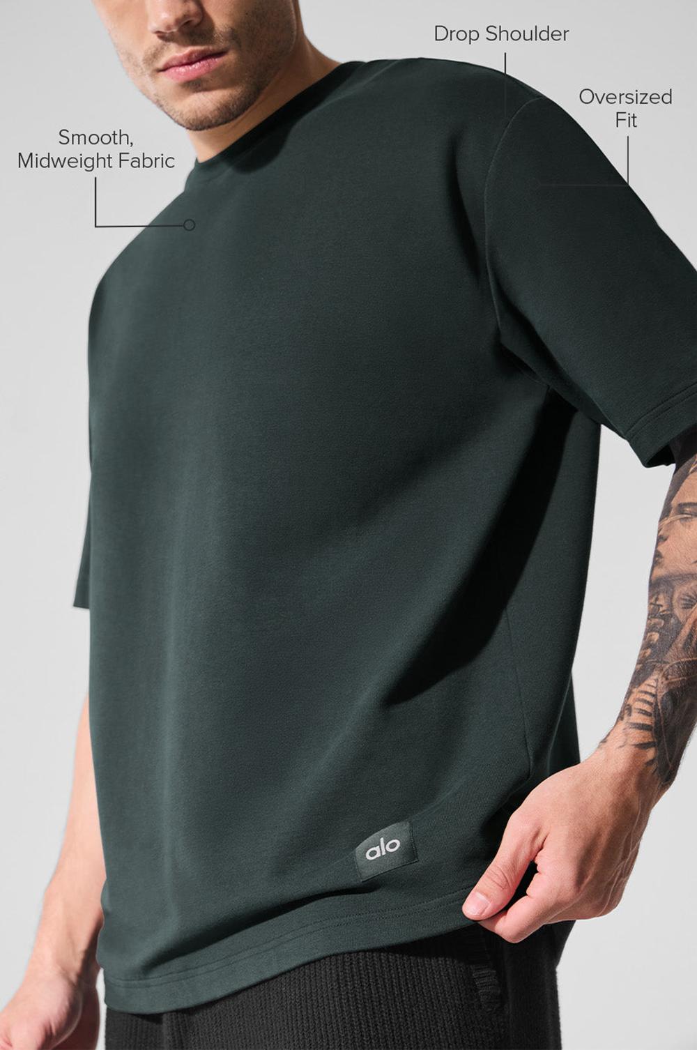 Short Sleeve ανδρικα Alo Yoga Double Take πρασινο | Greece  GPXYW-8459