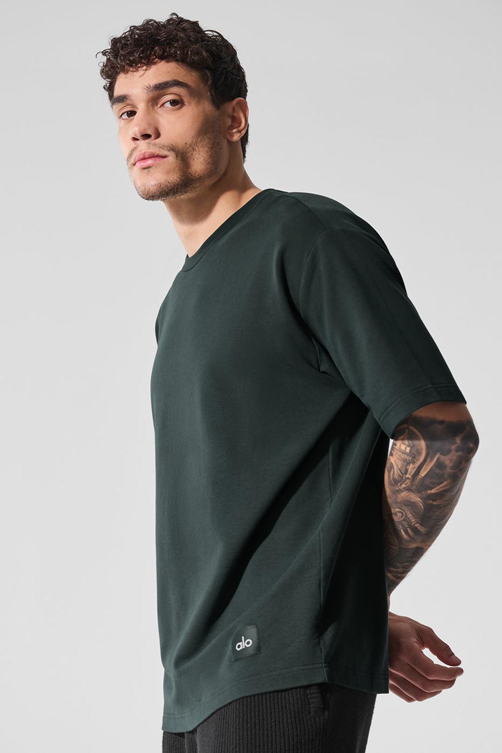 Short Sleeve ανδρικα Alo Yoga Double Take πρασινο | Greece  GPXYW-8459