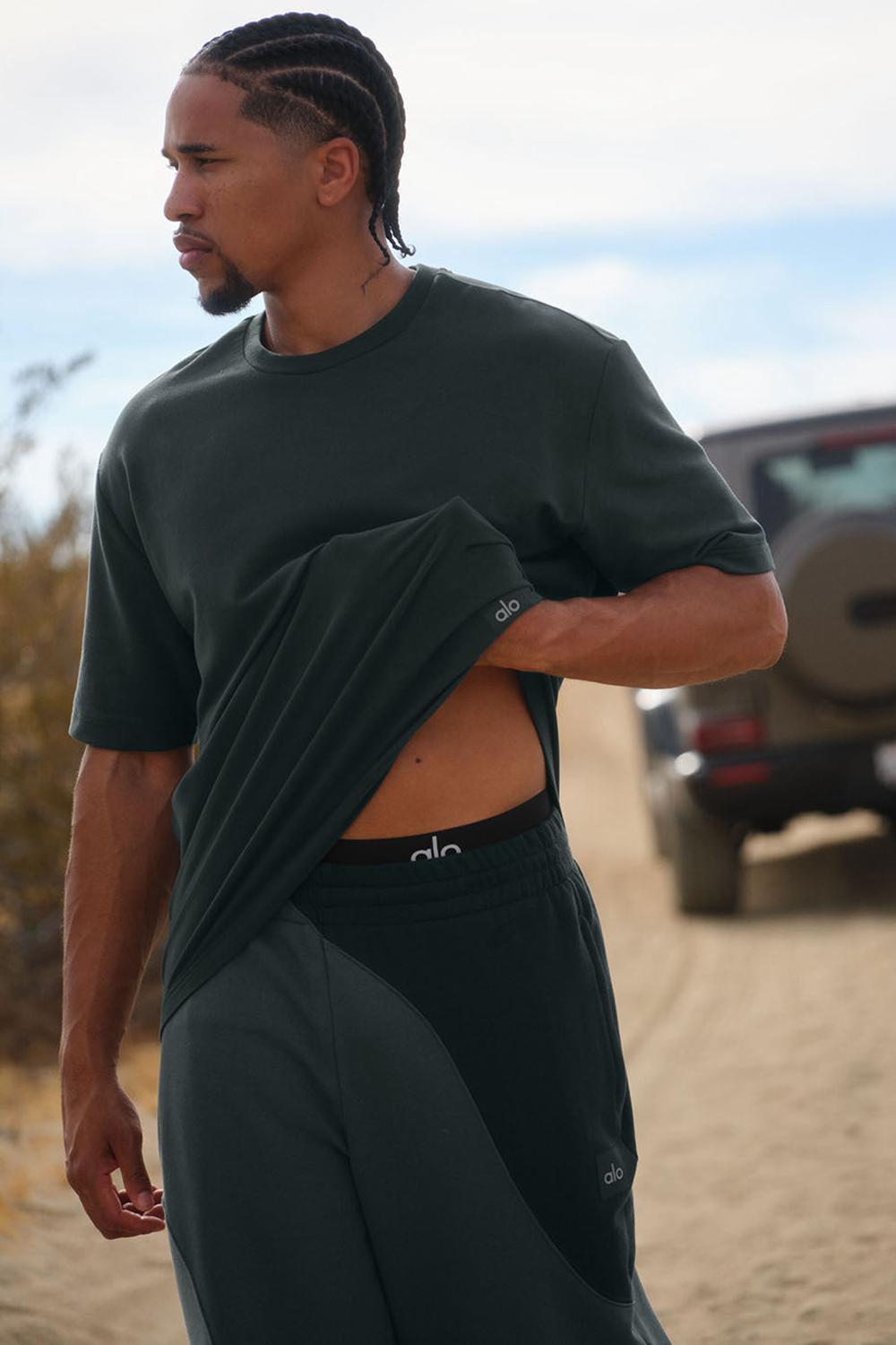 Short Sleeve ανδρικα Alo Yoga Double Take πρασινο | Greece  GPXYW-8459