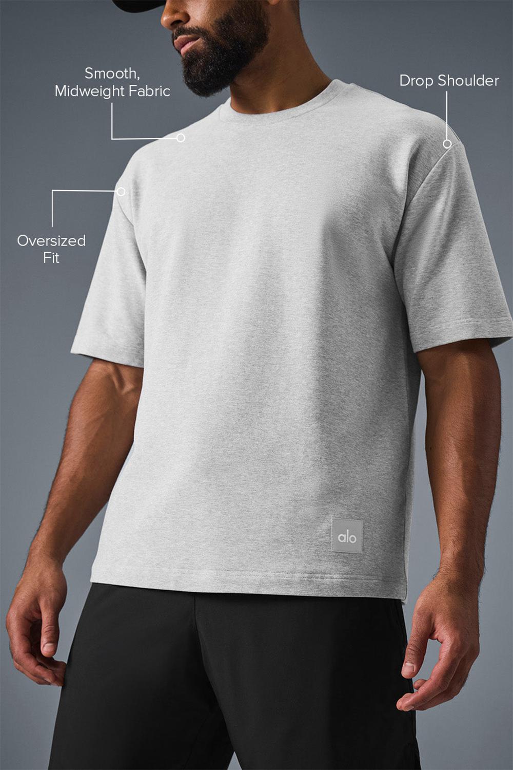 Short Sleeve ανδρικα Alo Yoga Double Take γκρι | Greece  KSPCZ-4536
