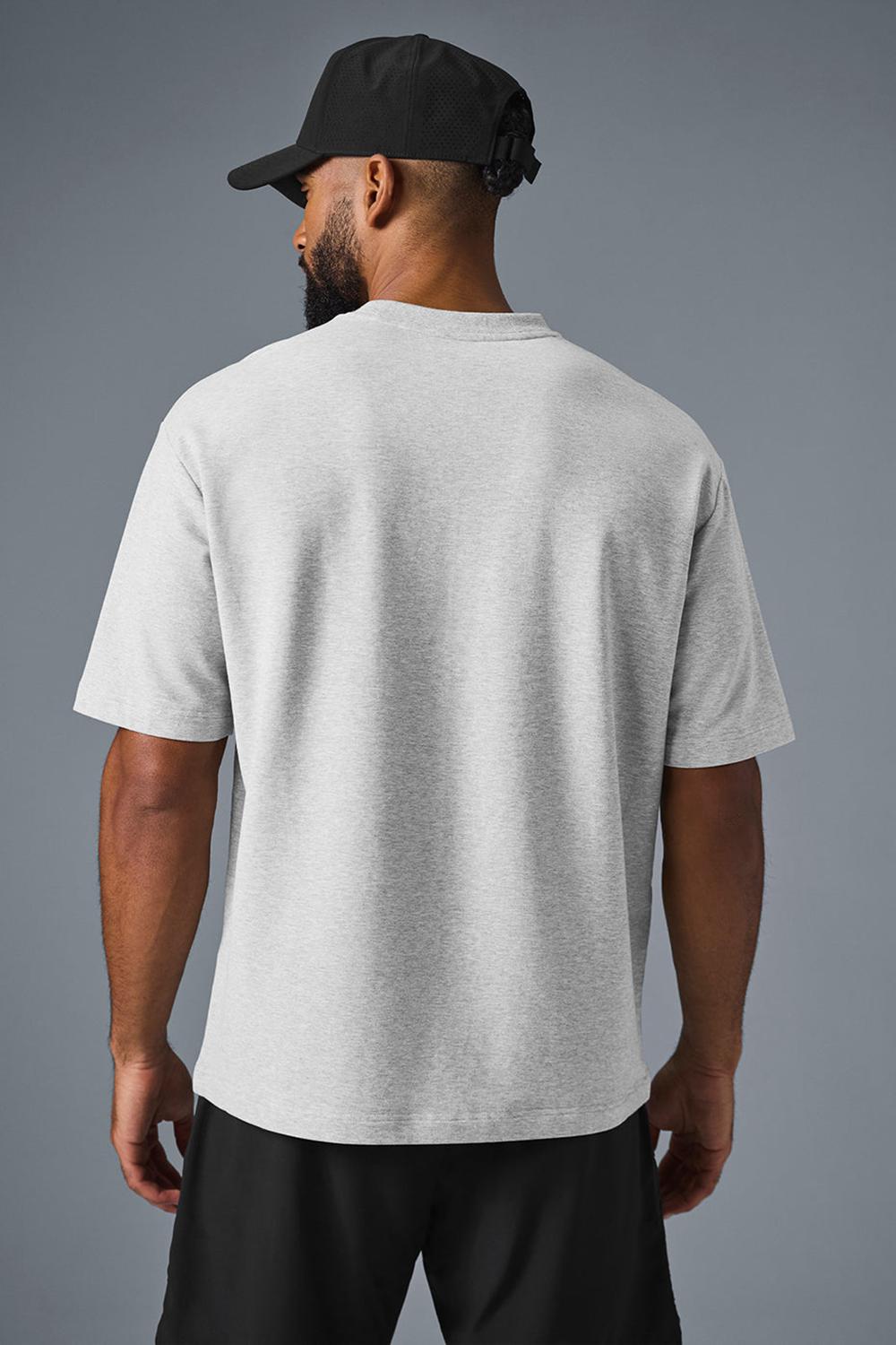 Short Sleeve ανδρικα Alo Yoga Double Take γκρι | Greece  KSPCZ-4536
