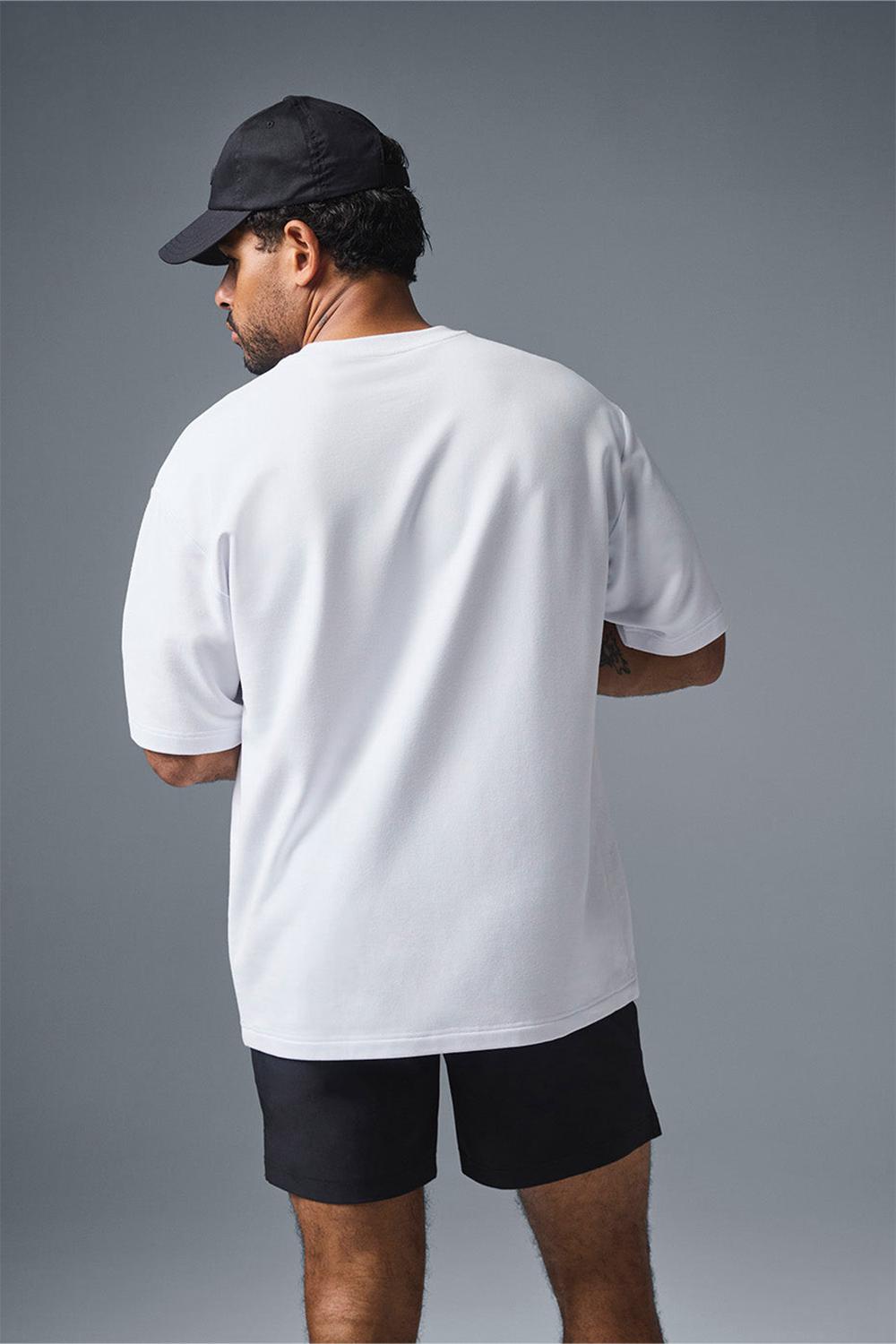 Short Sleeve ανδρικα Alo Yoga Double Take ασπρα | Greece  TXSEF-1520