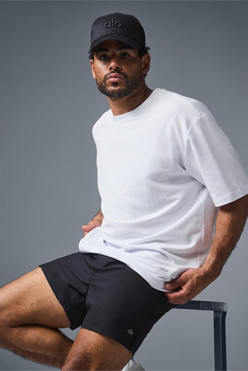 Short Sleeve ανδρικα Alo Yoga Double Take ασπρα | Greece  TXSEF-1520