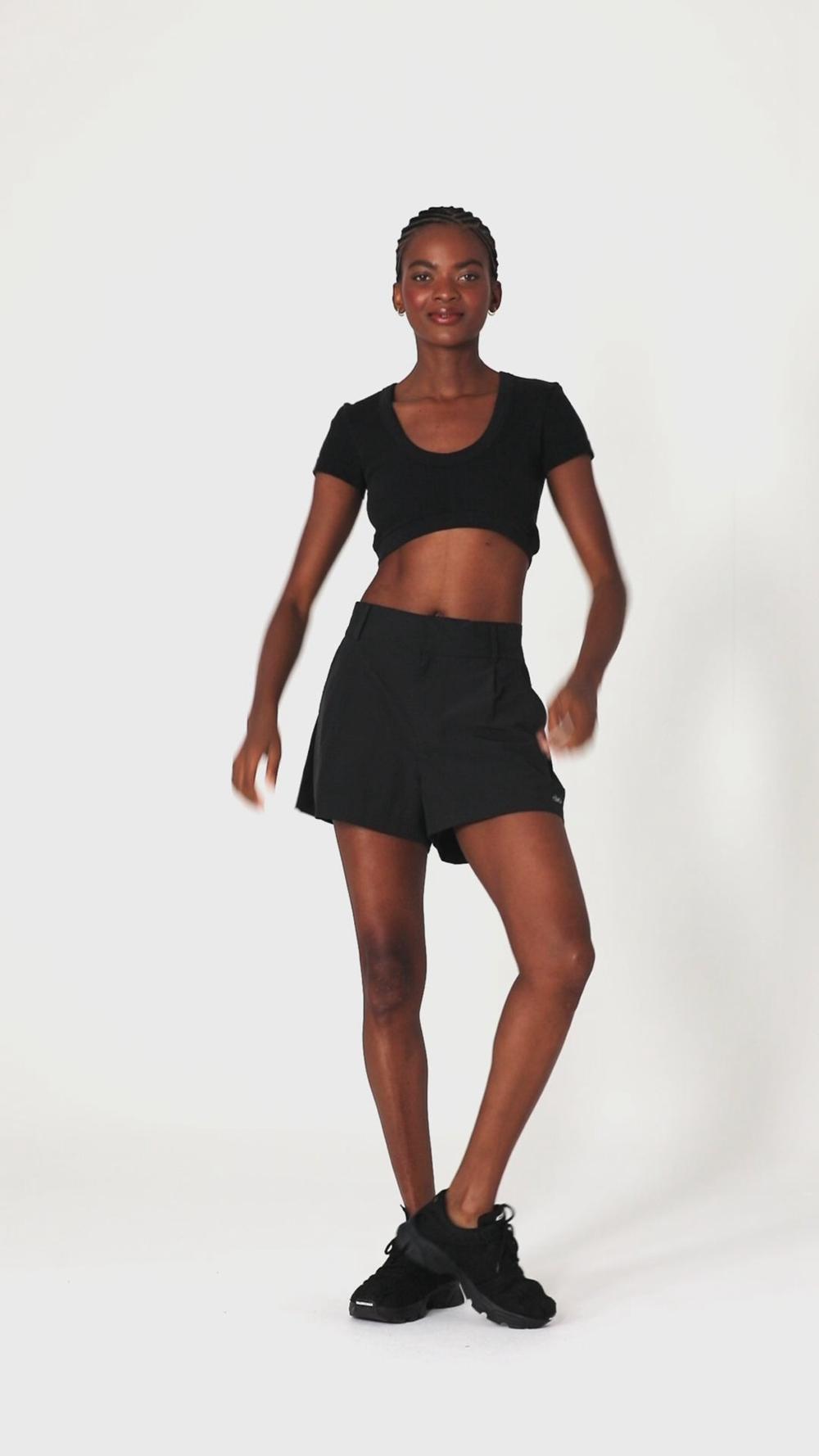 Short Sleeve γυναικεια Alo Yoga Seamless Ribbed Cropped Serene μαυρα | Greece  ZHXYV-8527