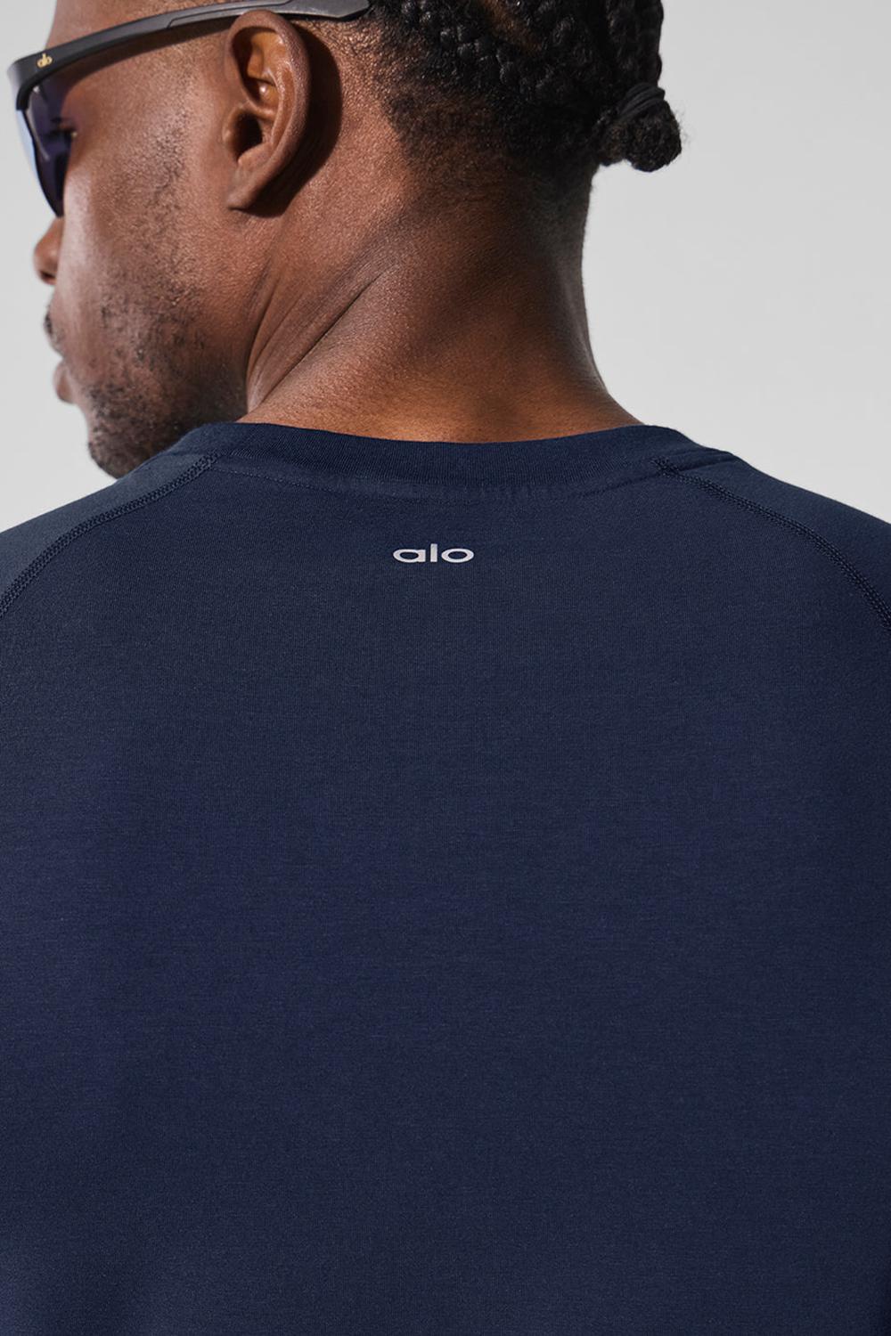 Short Sleeve ανδρικα Alo Yoga Vapor Crewneck σκουρο μπλε | Greece  ZWRJG-6972