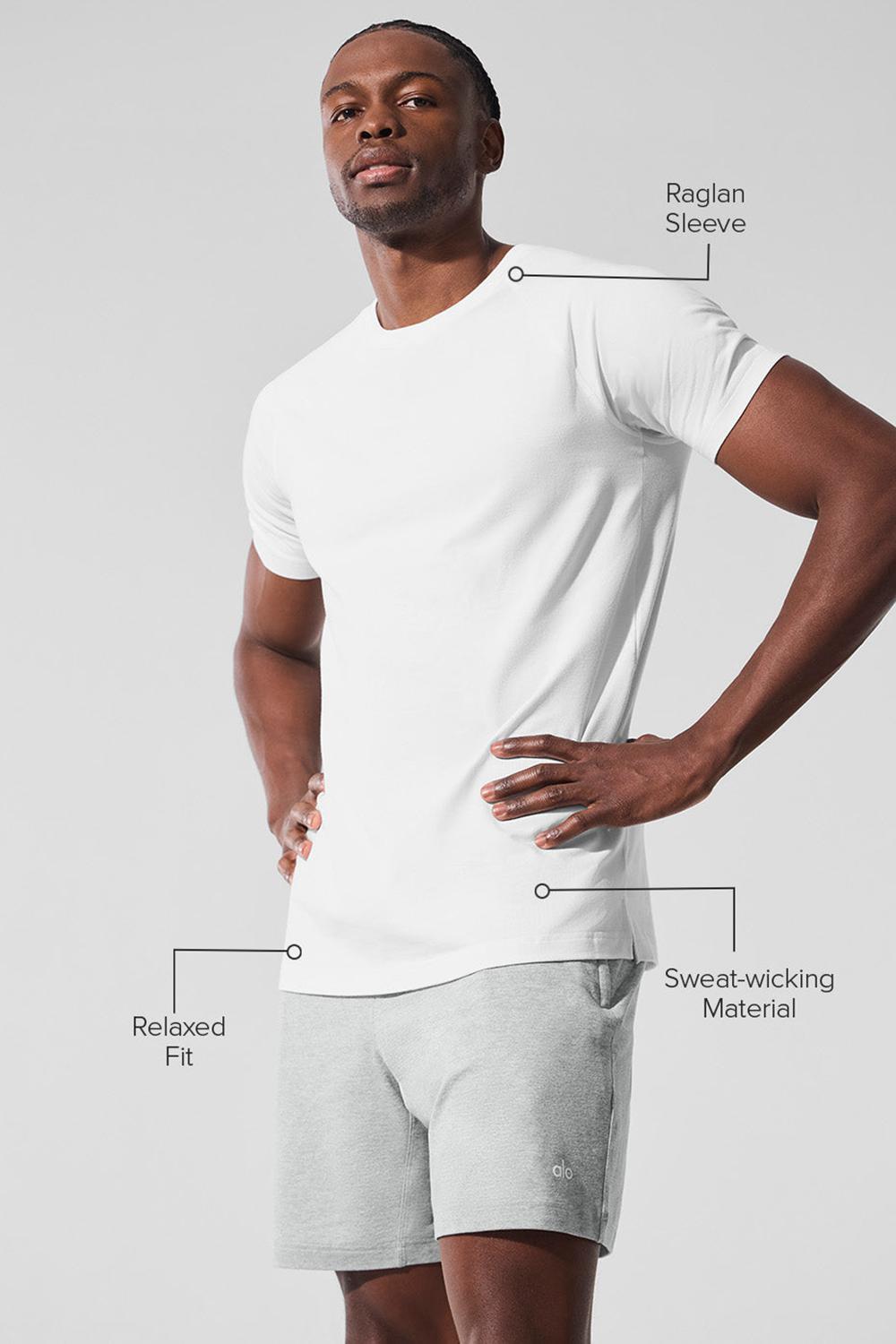 Short Sleeve ανδρικα Alo Yoga Vapor Crewneck ασπρα | Greece  CSLFT-8324
