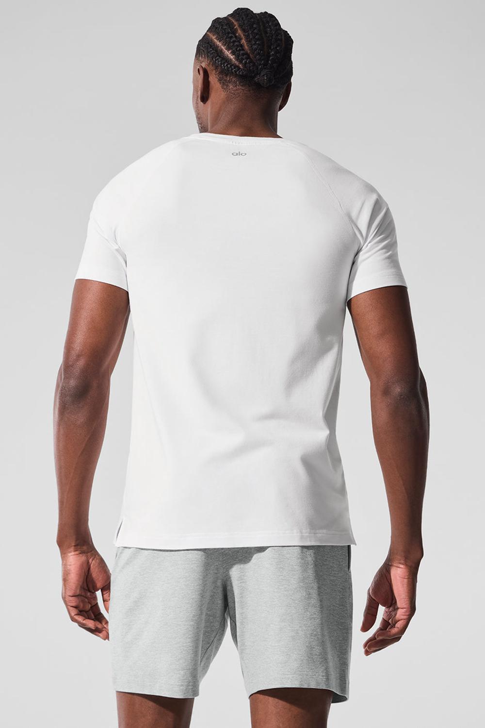 Short Sleeve ανδρικα Alo Yoga Vapor Crewneck ασπρα | Greece  CSLFT-8324