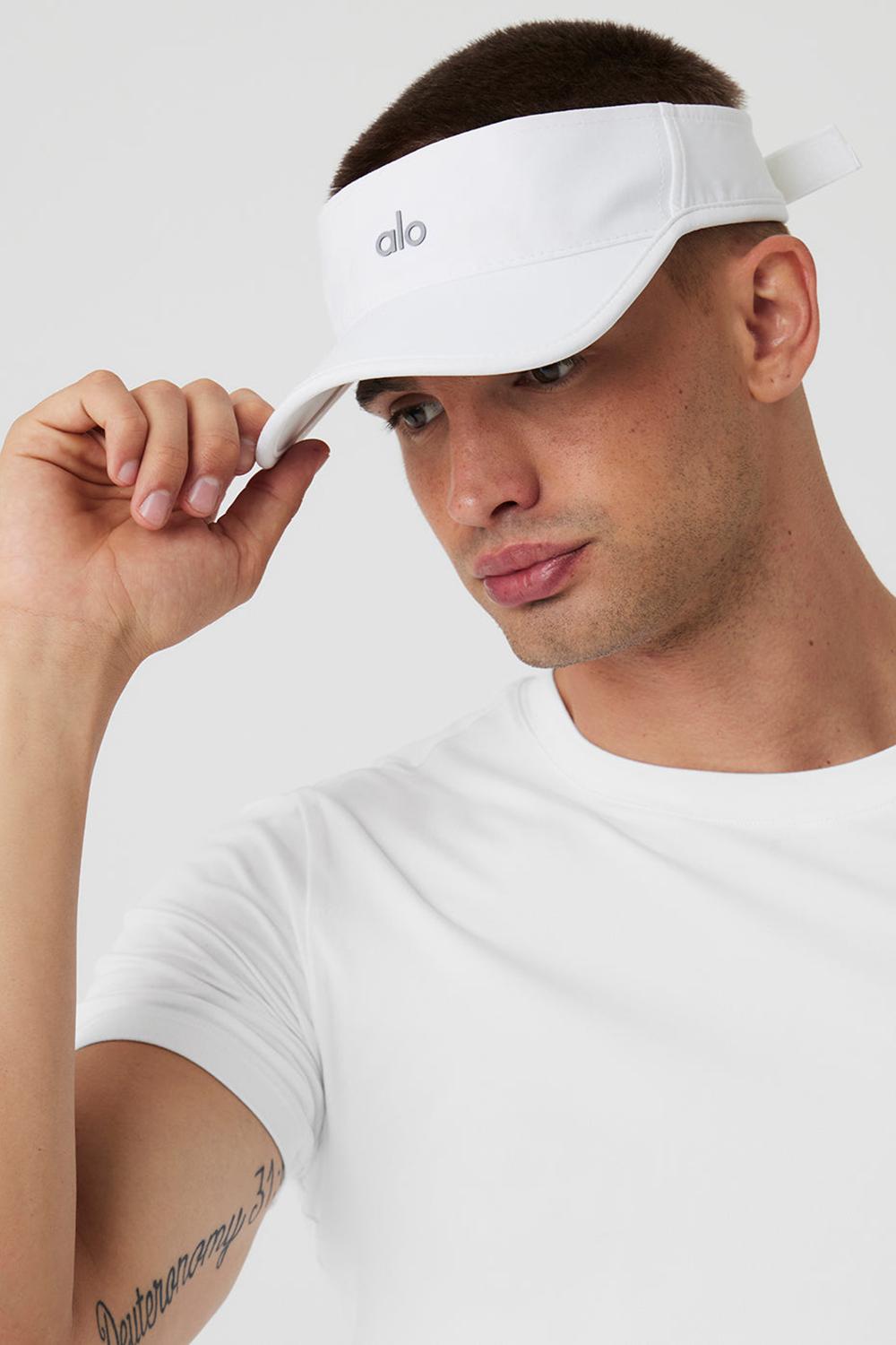 Visor ανδρικα Alo Yoga Performance Eclipse ασπρα | Greece  HZQCA-5796