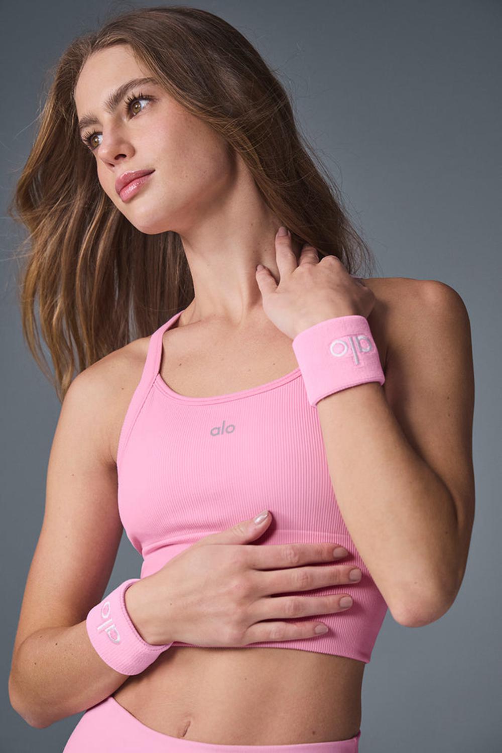 Wristband γυναικεια Alo Yoga Glow (2-Pack) ροζ ασπρα | Greece  JWXSQ-7834