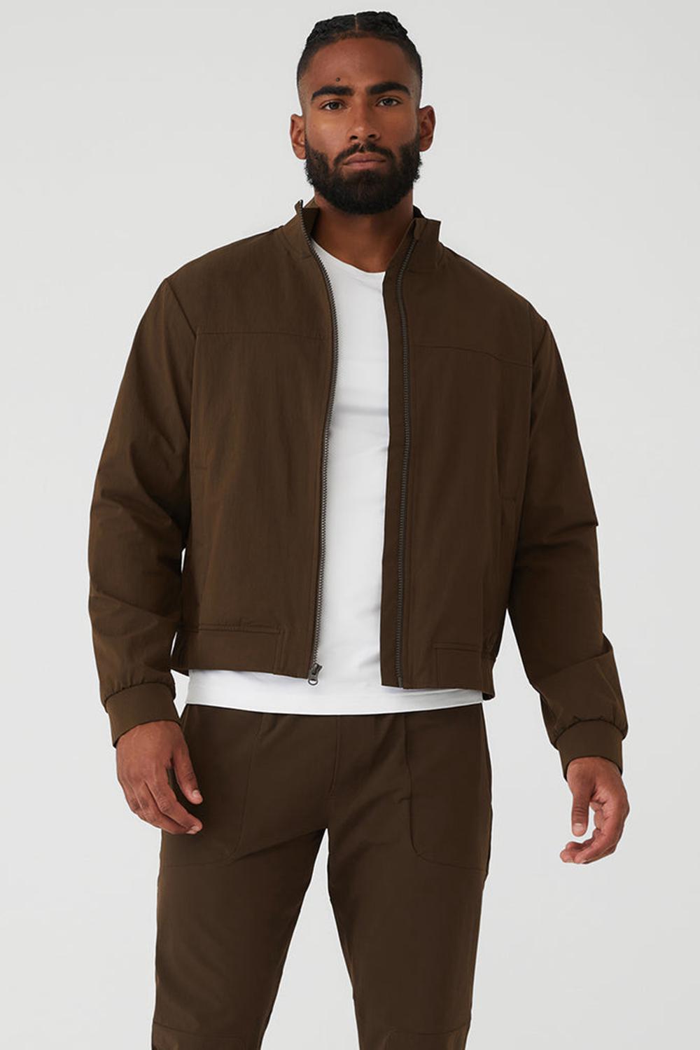 Μπουφαν Bomber ανδρικα Alo Yoga Co-Op Bomber Espresso | Greece  KXVRE-4319