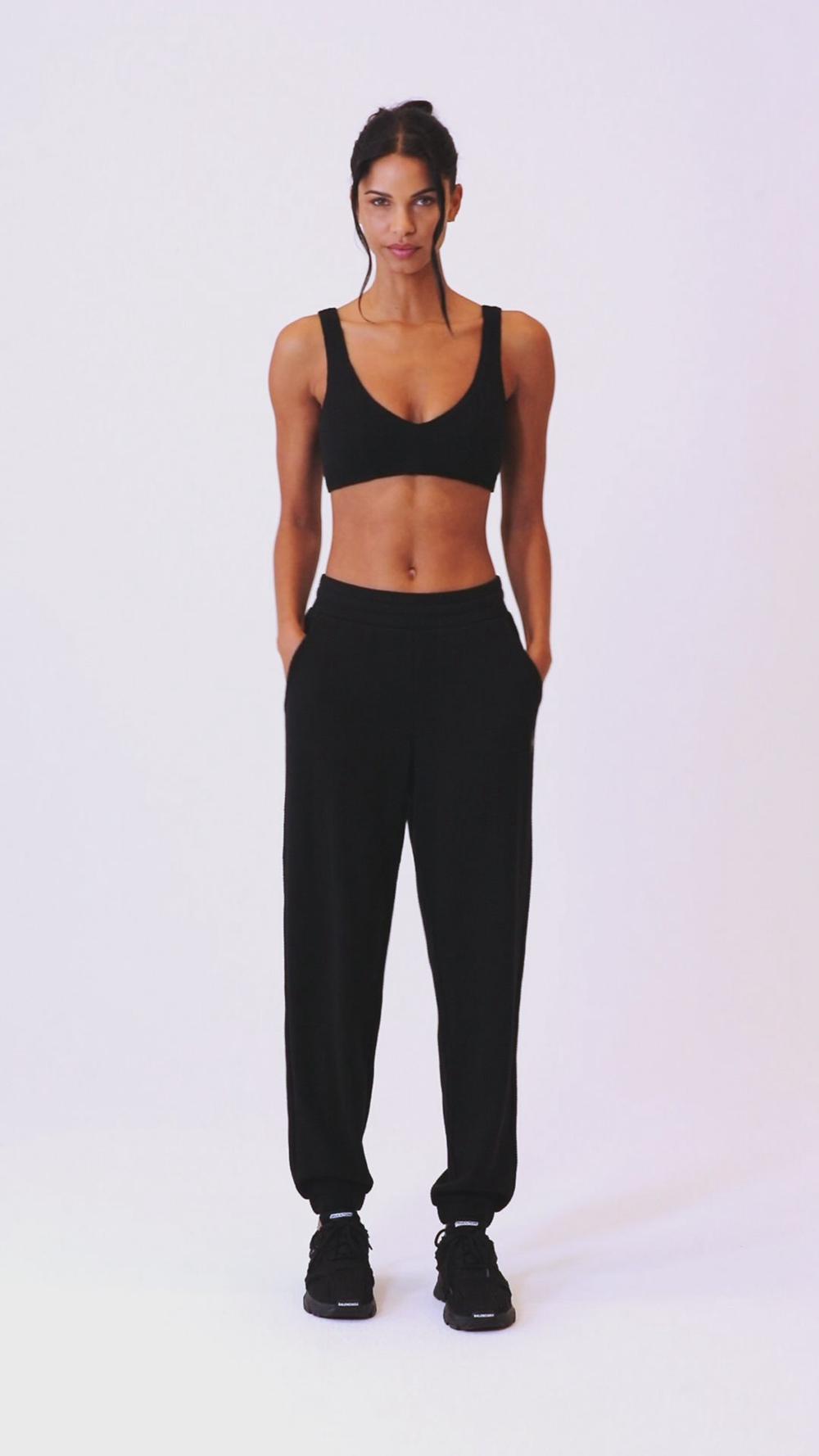 Παντελονι Jogger γυναικεια Alo Yoga Waffle Weekend Escape μαυρα | Greece  WIOKP-1704