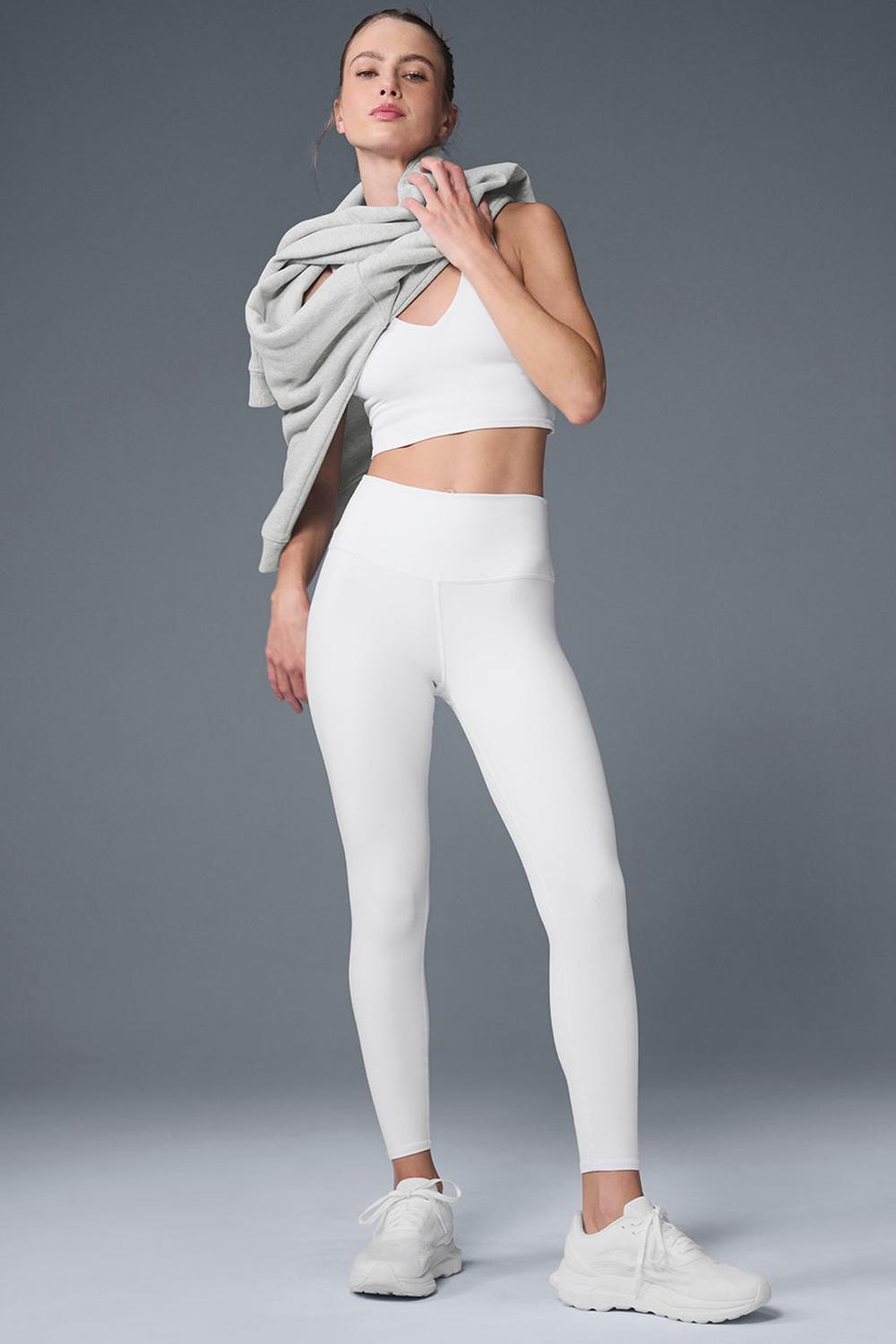 Κολαν γυναικεια Alo Yoga 7/8 High-Waist Airbrush ασπρα | Greece  LOSEW-1238