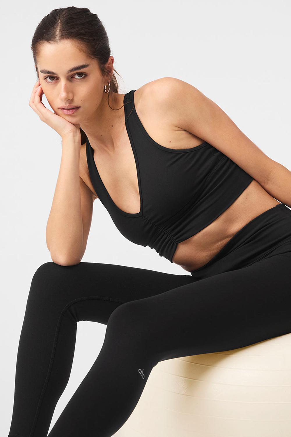 Κολαν γυναικεια Alo Yoga 7/8 High-Waist Airbrush μαυρα | Greece  XPMLN-9730