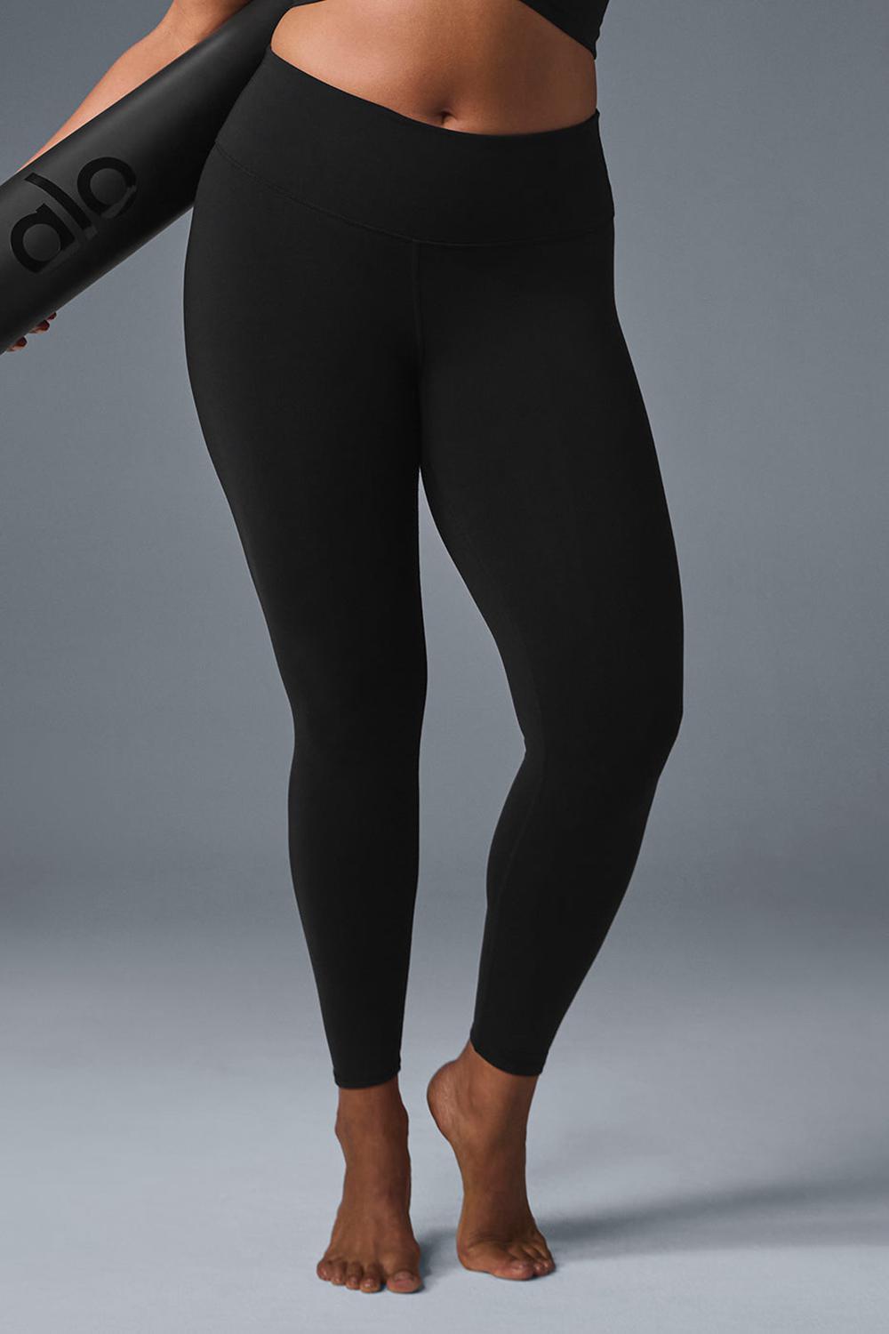Κολαν γυναικεια Alo Yoga 7/8 High-Waist Airbrush μαυρα | Greece  XPMLN-9730