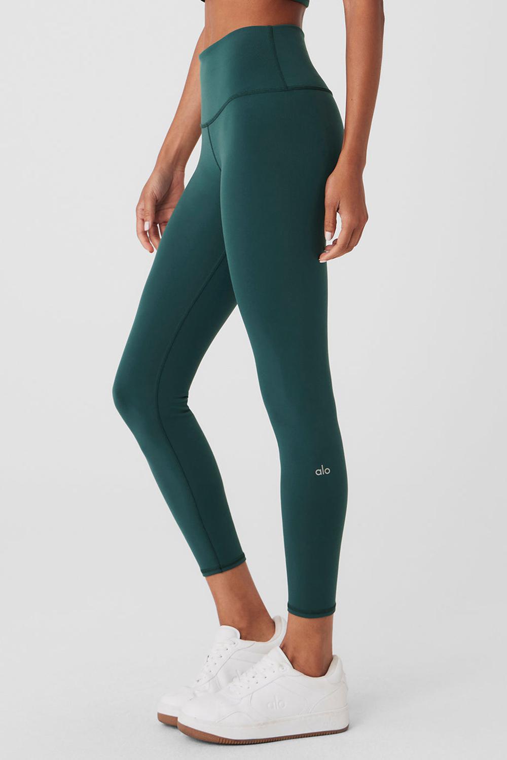 Κολαν γυναικεια Alo Yoga 7/8 High-Waist Airbrush πρασινο | Greece  ZUHOG-6349