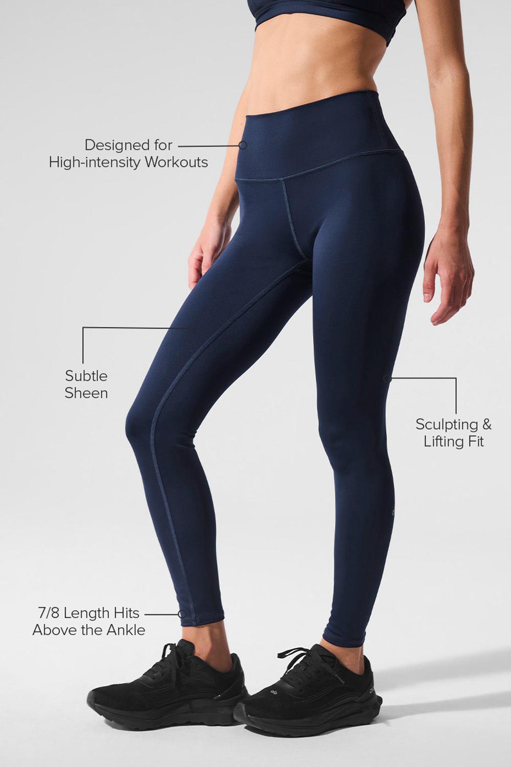 Κολαν γυναικεια Alo Yoga 7/8 High-Waist Airlift σκουρο μπλε | Greece  ALGNJ-5681