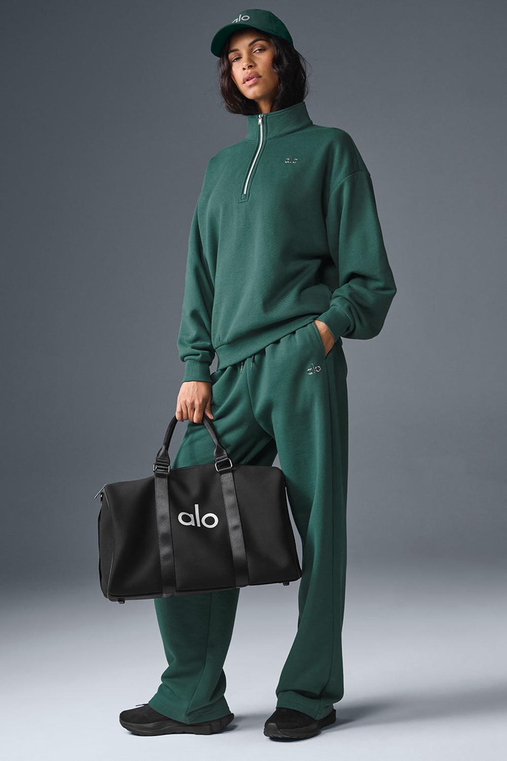Φουτερ γυναικεια Alo Yoga Accolade 1/4 Zip Winter Ivy | Greece  PWTSN-4927