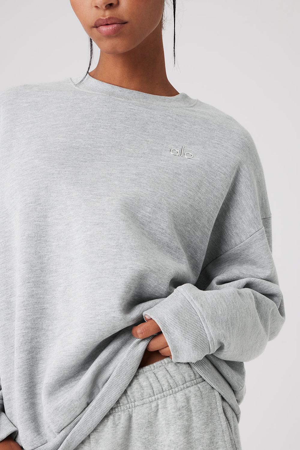 Φουτερ γυναικεια Alo Yoga Accolade Crew Neck γκρι | Greece  JKFRD-9421