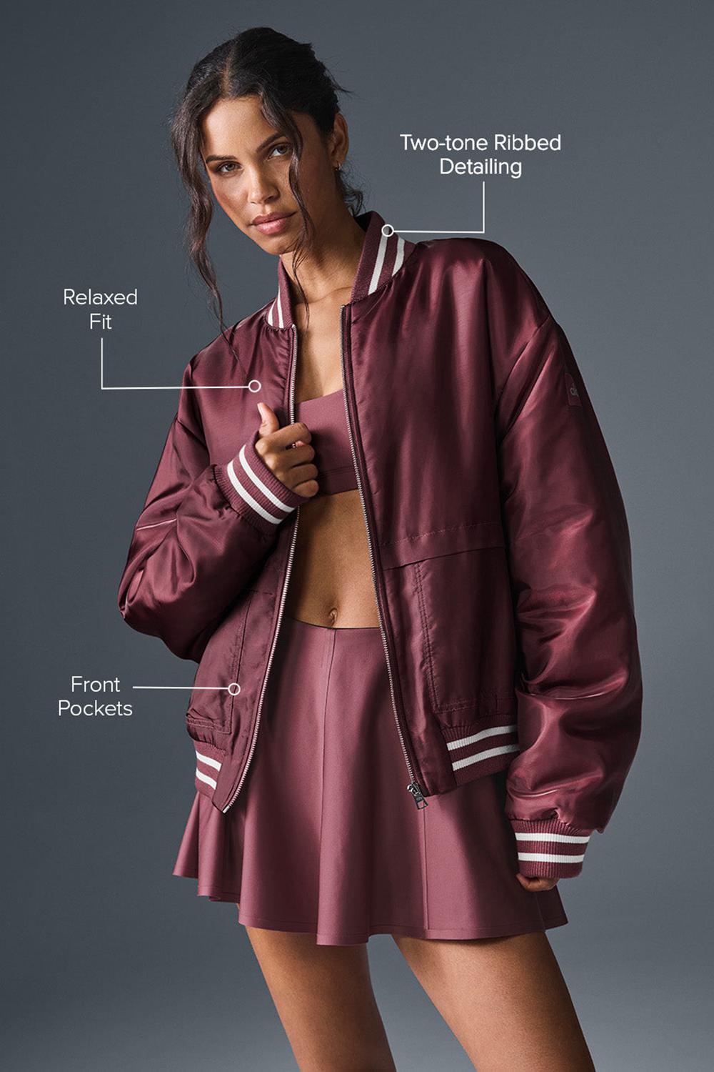 Μπουφαν γυναικεια Alo Yoga Afterglow Varsity μπορντο | Greece  MJXRN-0139