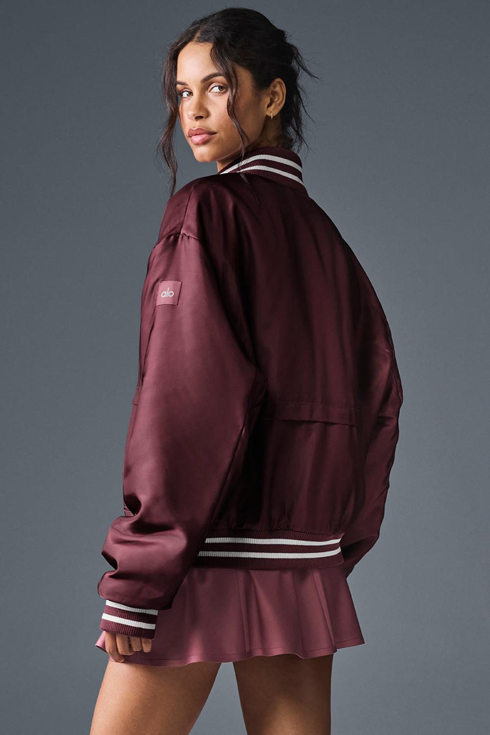 Μπουφαν γυναικεια Alo Yoga Afterglow Varsity μπορντο | Greece  MJXRN-0139