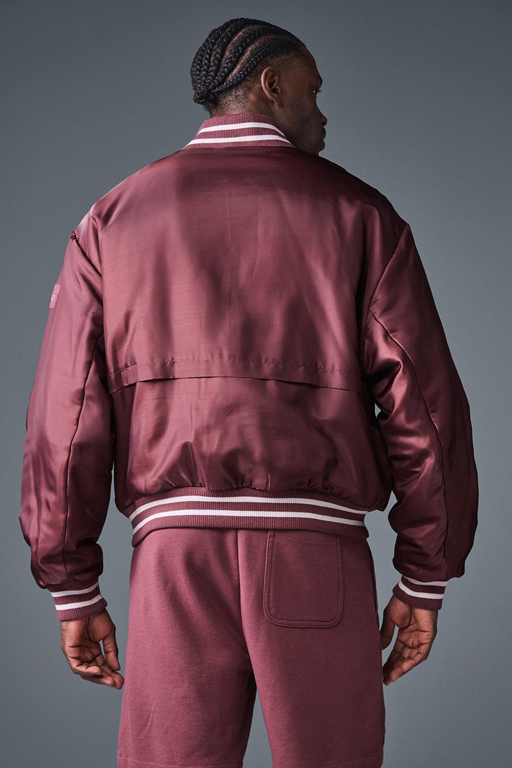 Μπουφαν ανδρικα Alo Yoga Afterglow Varsity μπορντο | Greece  SLJBH-5284