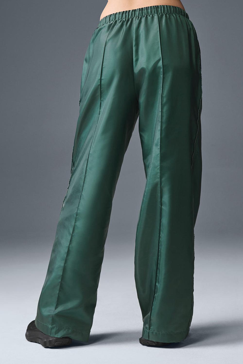 Παντελονι γυναικεια Alo Yoga Afterglow Wide Leg Track Winter Ivy | Greece  TEQJA-6190