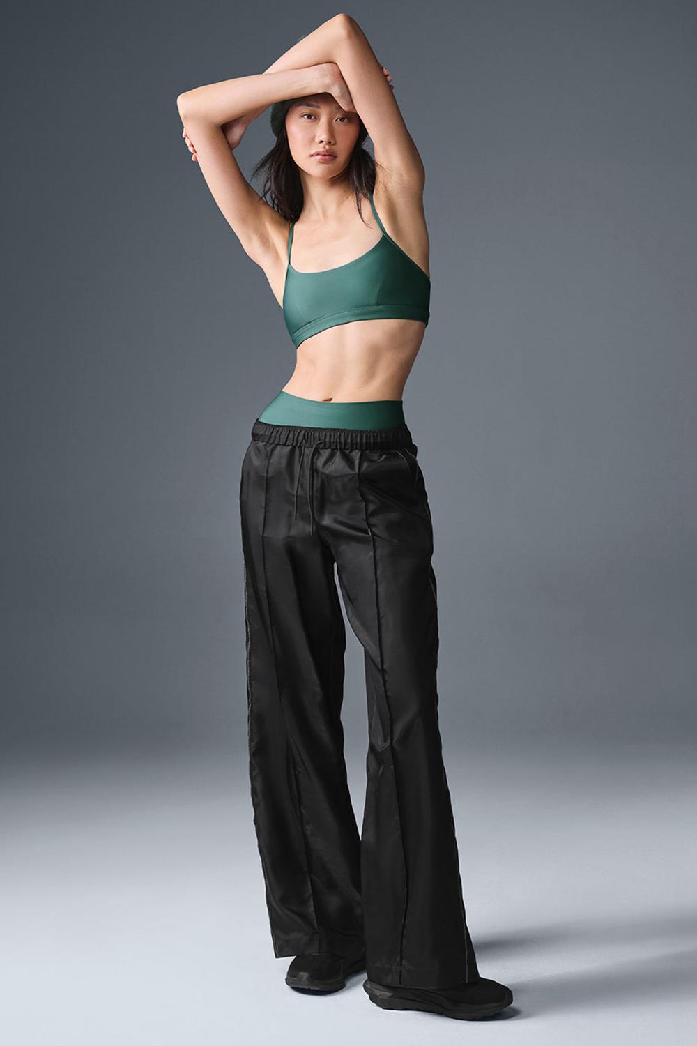 Παντελονι γυναικεια Alo Yoga Afterglow Wide Leg Track μαυρα | Greece  HIYAN-3586