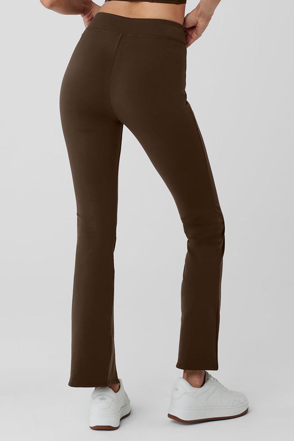 Κολαν γυναικεια Alo Yoga Airbrush High-Waist 7/8 Flutter Espresso | Greece  HUZEA-1756