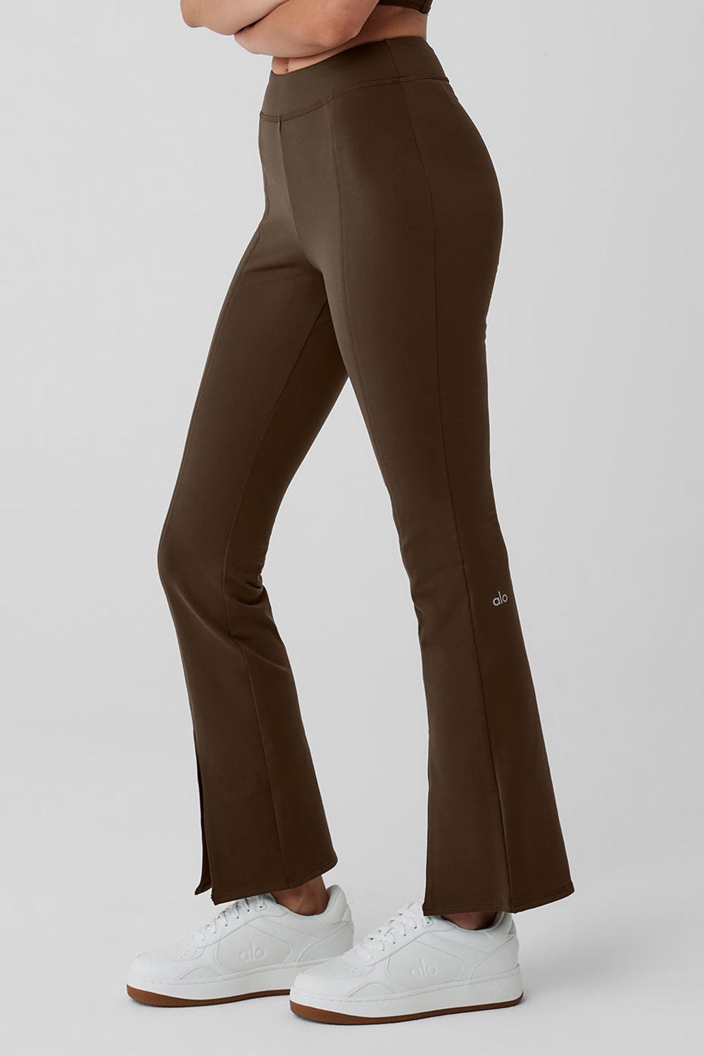 Κολαν γυναικεια Alo Yoga Airbrush High-Waist 7/8 Flutter Espresso | Greece  HUZEA-1756