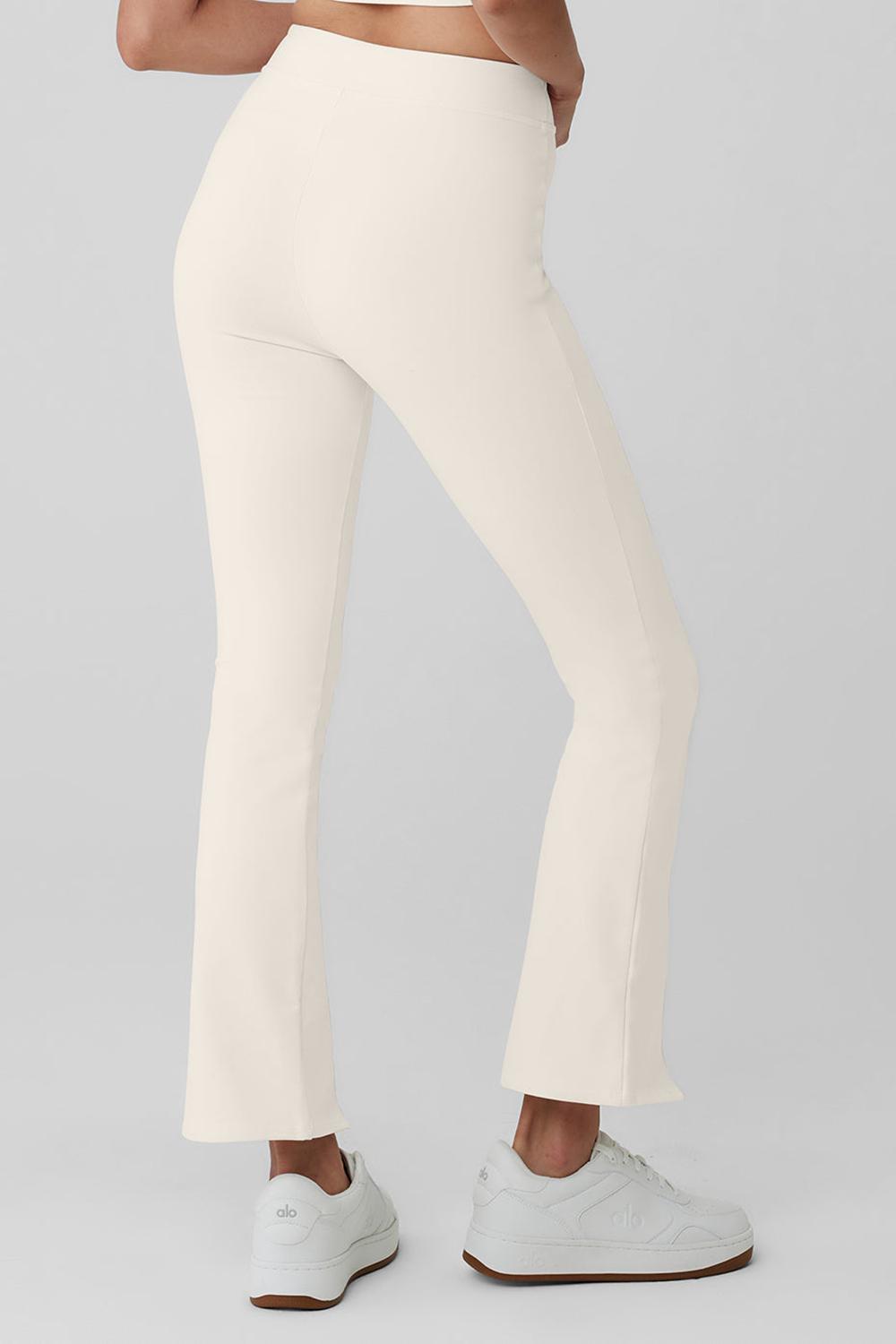 Κολαν γυναικεια Alo Yoga Airbrush High-Waist 7/8 Flutter Ivory | Greece  HUZEM-9675