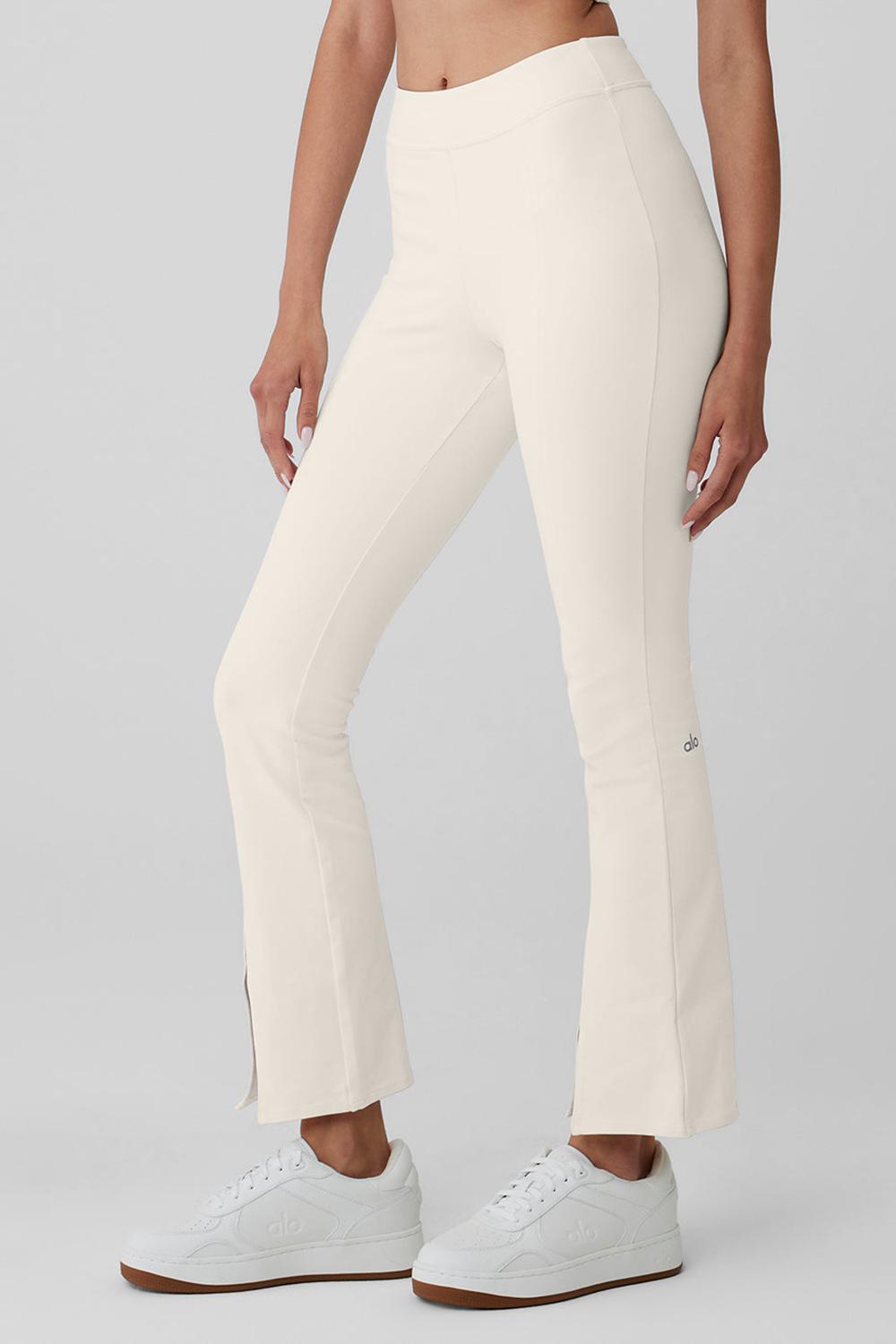 Κολαν γυναικεια Alo Yoga Airbrush High-Waist 7/8 Flutter Ivory | Greece  HUZEM-9675