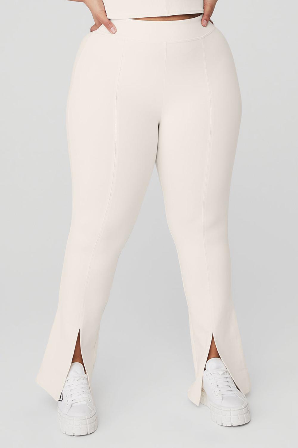 Κολαν γυναικεια Alo Yoga Airbrush High-Waist 7/8 Flutter Ivory | Greece  HUZEM-9675