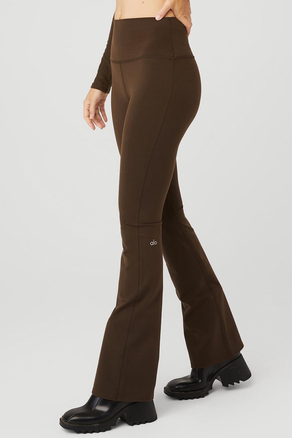 Κολαν γυναικεια Alo Yoga Airbrush High-Waist Bootcut Espresso | Greece  DKROW-6329