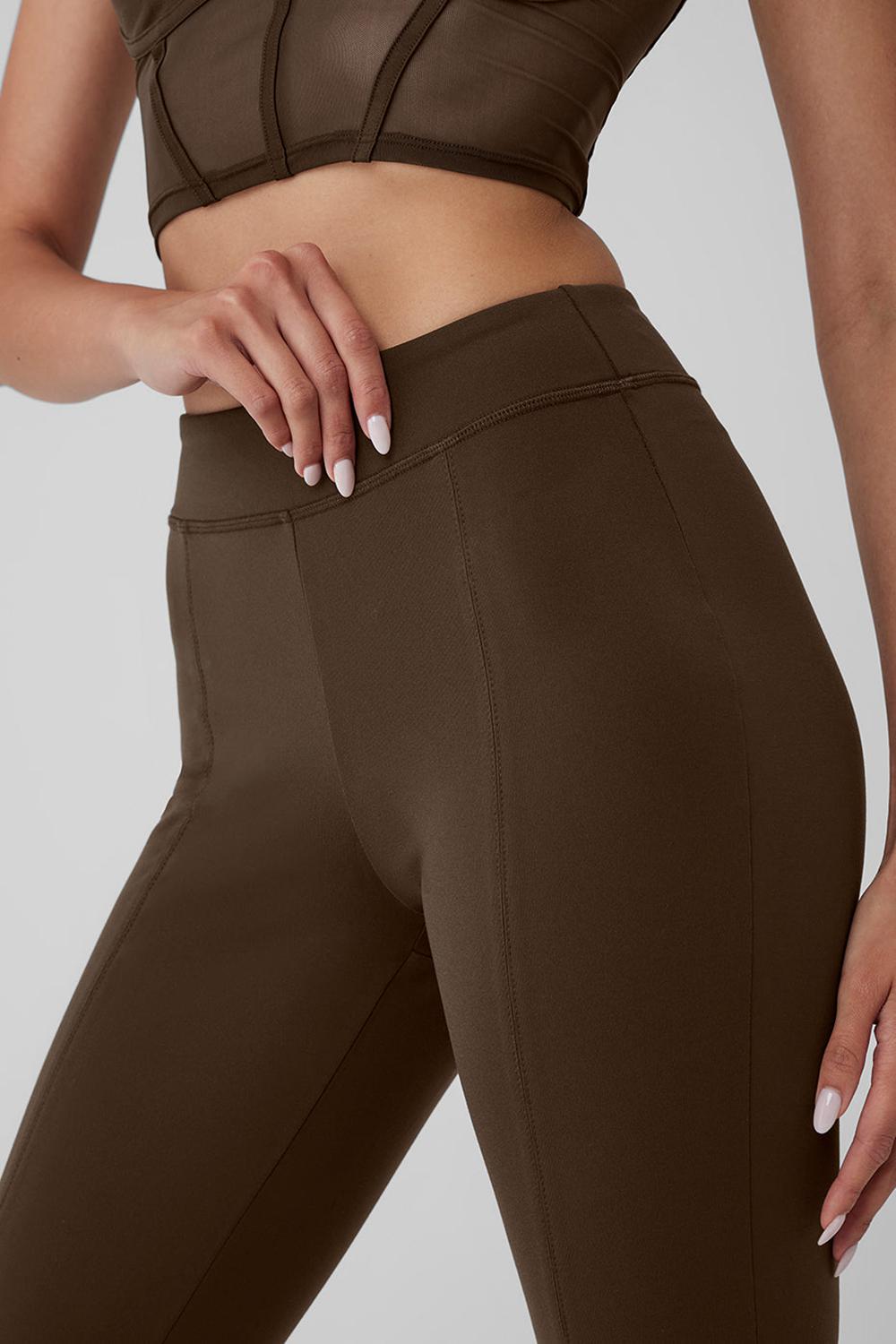 Κολαν γυναικεια Alo Yoga Airbrush High-Waist Flutter Espresso | Greece  KQMXI-4102