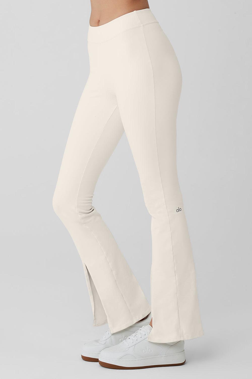 Κολαν γυναικεια Alo Yoga Airbrush High-Waist Flutter Ivory | Greece  ZNJYK-5493